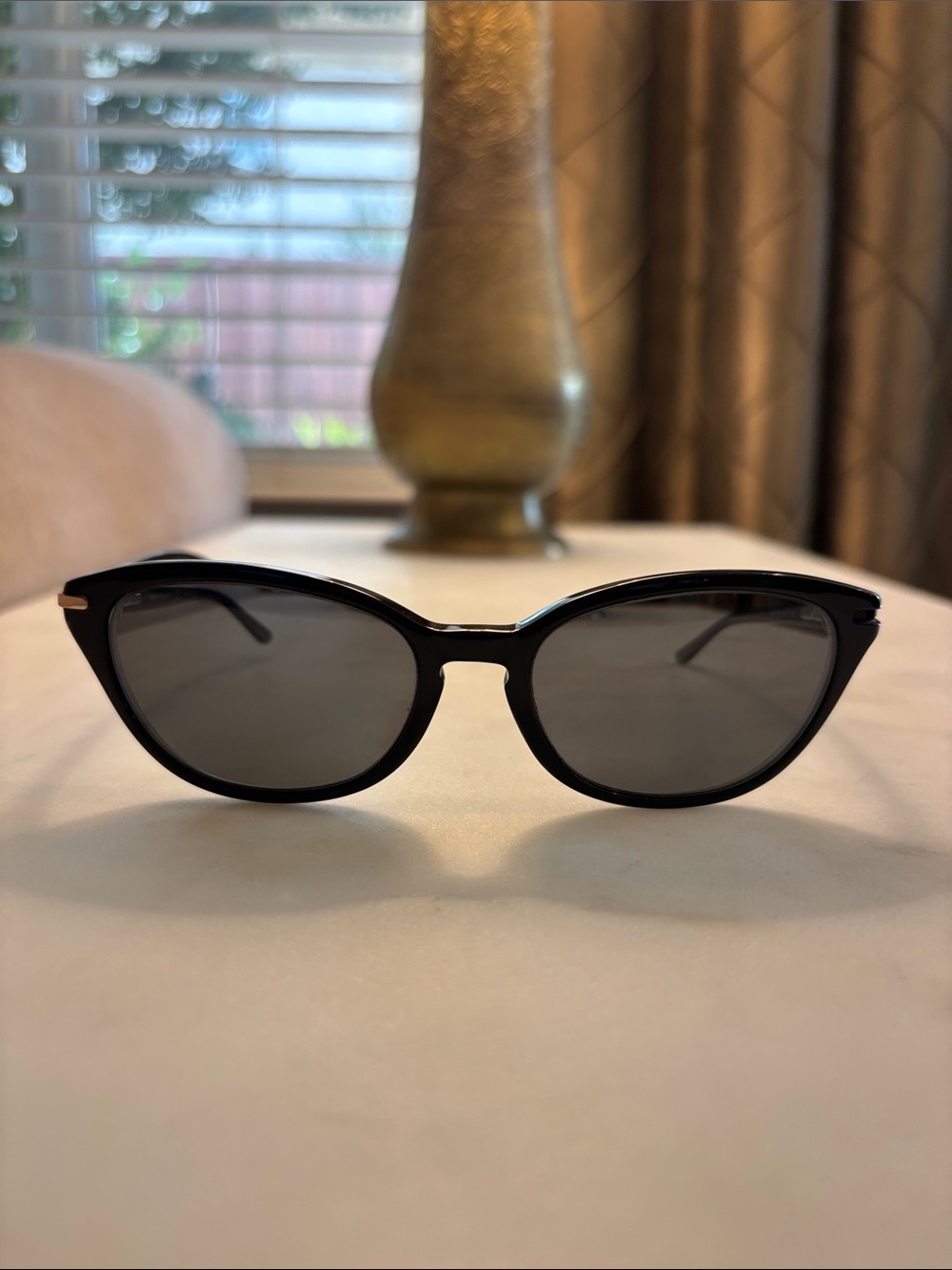TORY BURCH PRESCRIPTION SUNGLASSES BLACK CAT EYE GOLD LOGO TY2034 501 52 17 135